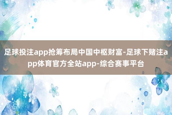 足球投注app抢筹布局中国中枢财富-足球下赌注app体育官方全站app-综合赛事平台