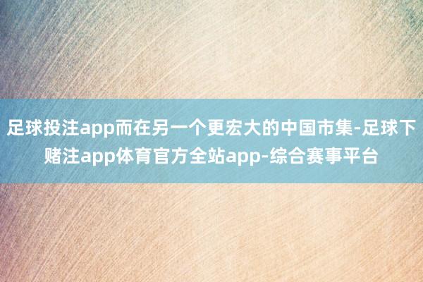 足球投注app而在另一个更宏大的中国市集-足球下赌注app体育官方全站app-综合赛事平台