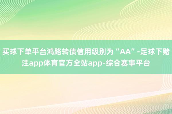 买球下单平台鸿路转债信用级别为“AA”-足球下赌注app体育官方全站app-综合赛事平台