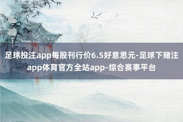 足球投注app每股刊行价6.5好意思元-足球下赌注app体育官方全站app-综合赛事平台