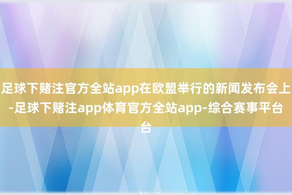 足球下赌注官方全站app在欧盟举行的新闻发布会上-足球下赌注app体育官方全站app-综合赛事平台