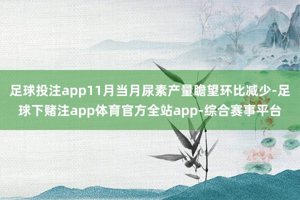 足球投注app11月当月尿素产量瞻望环比减少-足球下赌注app体育官方全站app-综合赛事平台