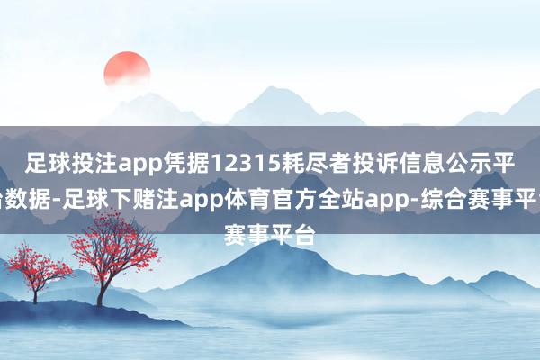 足球投注app凭据12315耗尽者投诉信息公示平台数据-足球下赌注app体育官方全站app-综合赛事平台